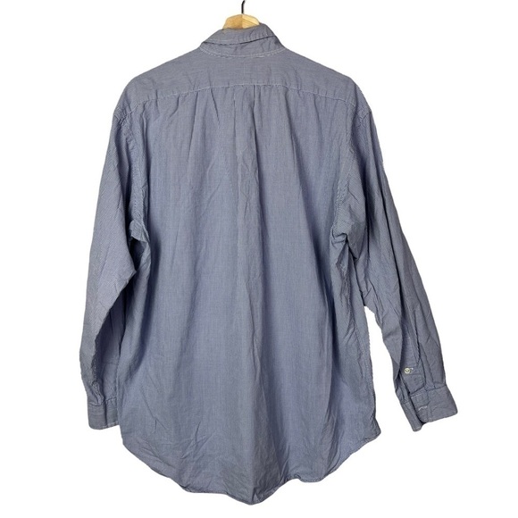 Ralph Lauren Blake Blue & White Gingham Plaid Long Sleeve Button Down L - Picture 2 of 5